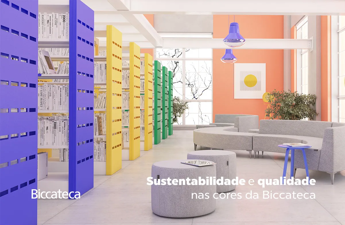 Sustentabilidade e qualidade nas cores da Biccateca         